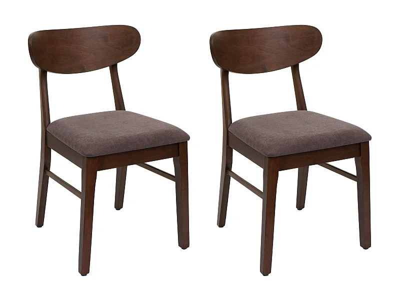Cadeira de jantar MCW-M59 (conjunto de 2),  estrutura escura, taupe