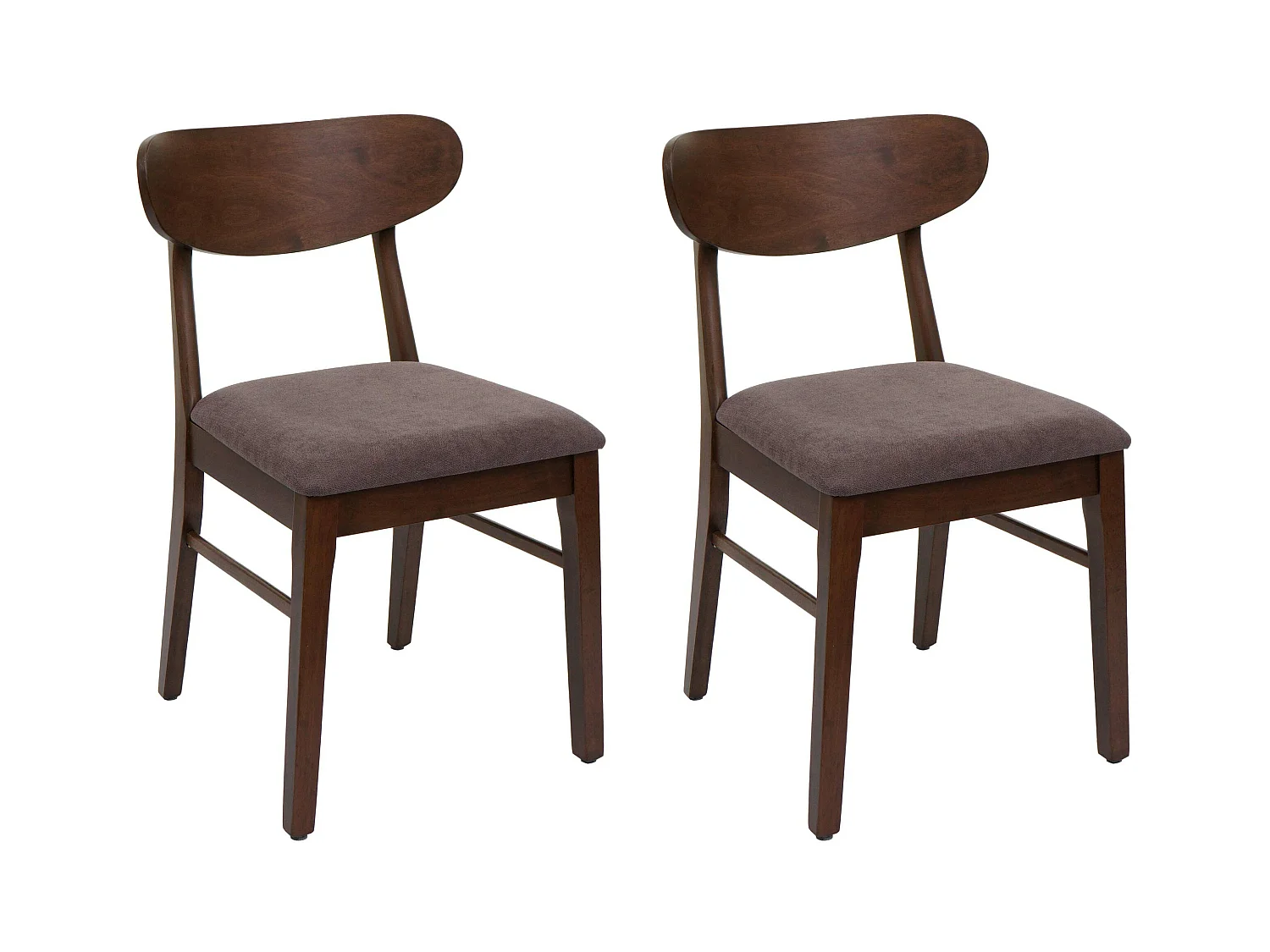 MCW-M59 eetkamerstoel (set van 2),  donker frame, taupe