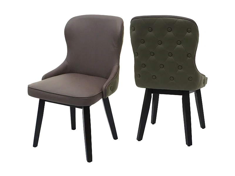 MCW-M60 eetkamerstoel (set van 2),  donkergroen-grijs