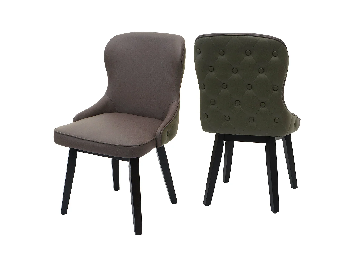 MCW-M60 eetkamerstoel (set van 2),  donkergroen-grijs