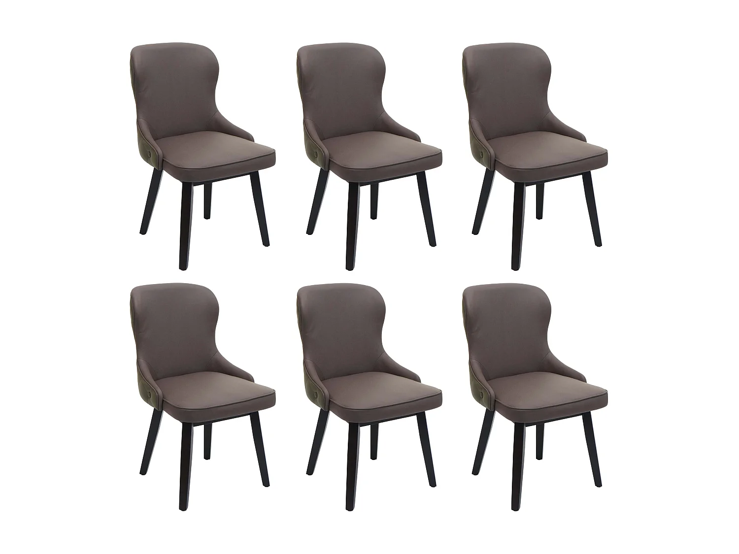 MCW-M60 eetkamerstoel (set van 6),  donkergroen-grijs