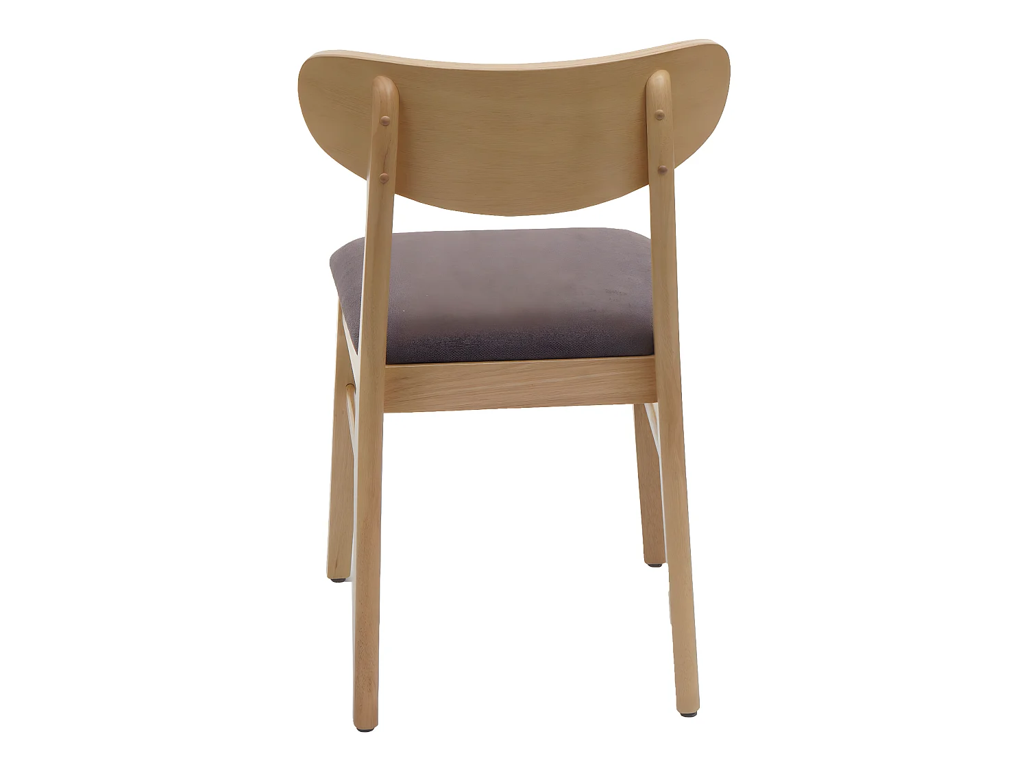 Set 6x sedie sala pranzo soggiorno MCW-M59 79x45x49cm 150kg tessuto legno chiaro taupe