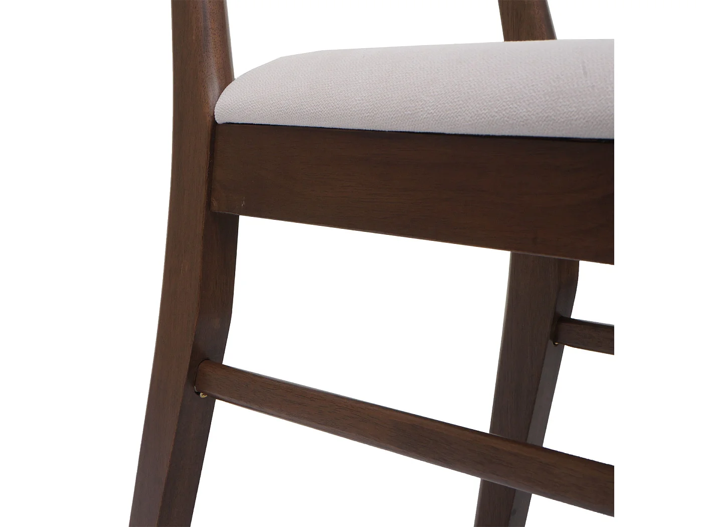 Eetkamerstoel MCW-M59 (set van 2),  donker frame, crèmekleurig