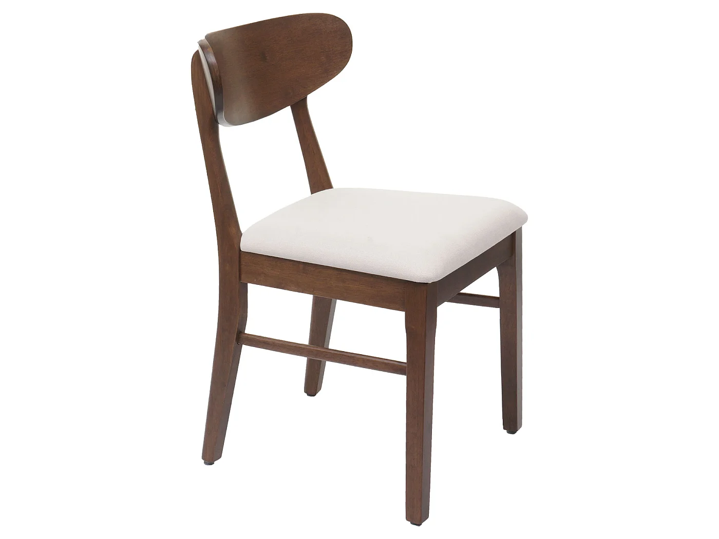 Eetkamerstoel MCW-M59 (set van 2),  donker frame, crèmekleurig