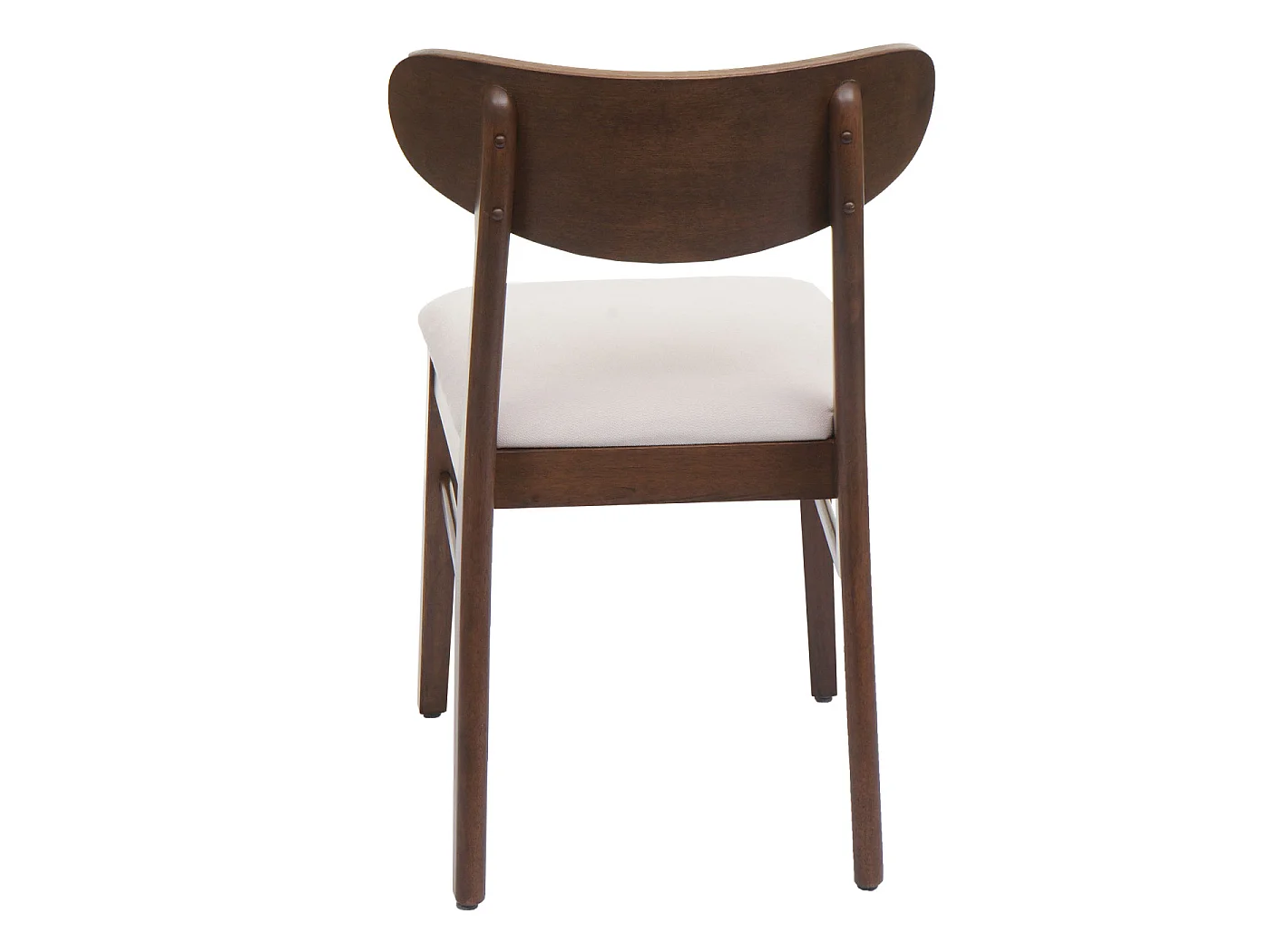 Eetkamerstoel MCW-M59 (set van 2),  donker frame, crèmekleurig