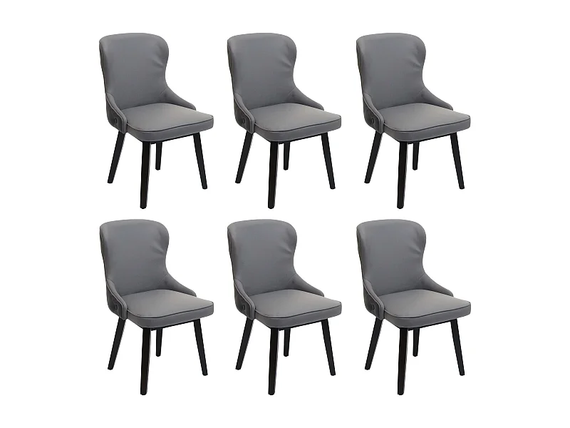 MCW-M60 eetkamerstoel (set van 6),  donkergrijs-lichtgrijs