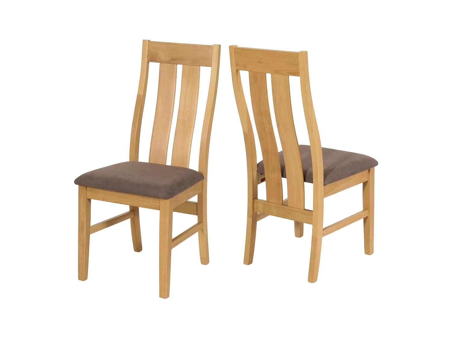 Chaise de salle à manger MCW-M58 (lot de 2),  structure claire, taupe