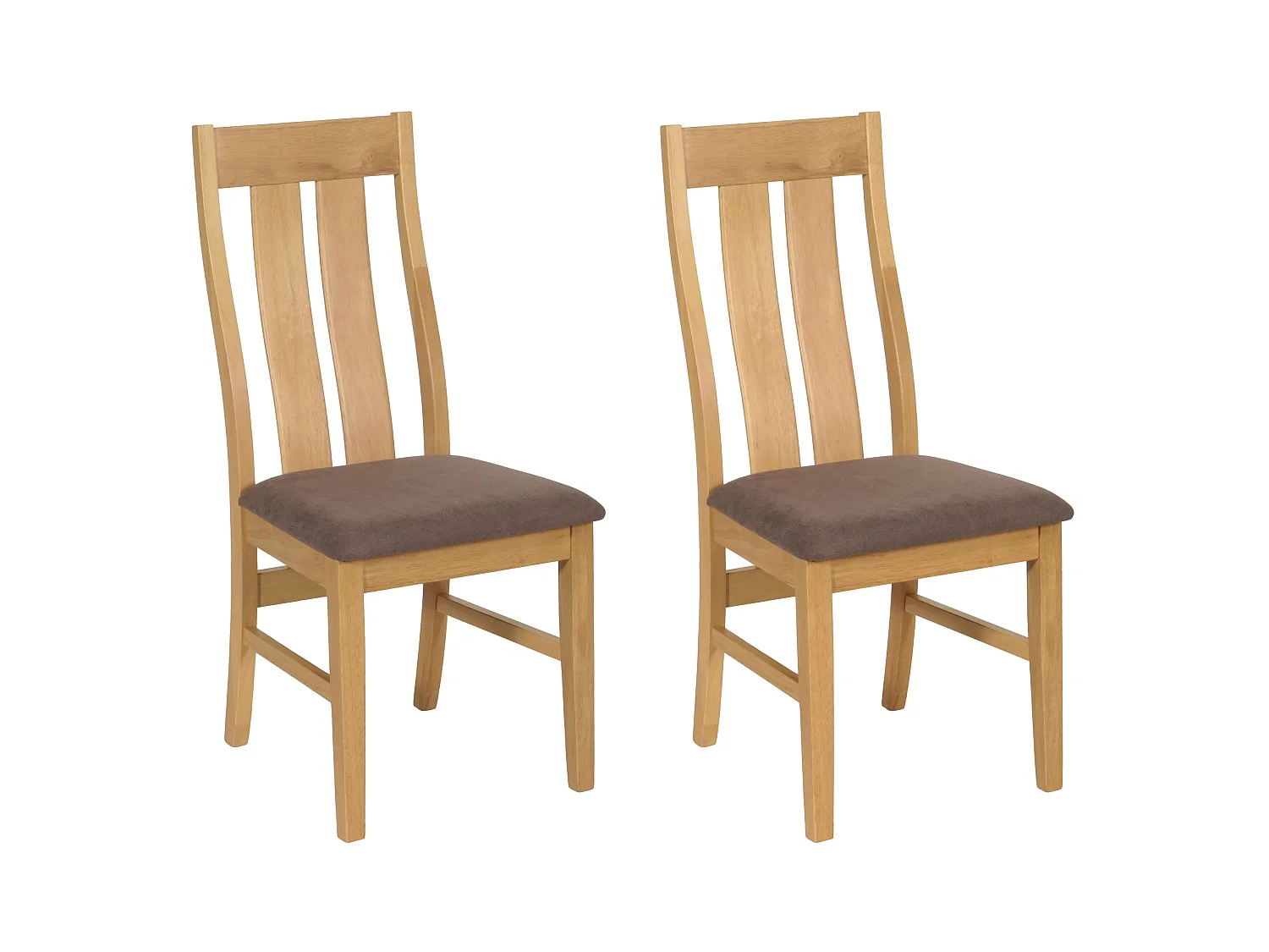 Esszimmerstuhl MCW-M58 (2er-Set), Helles Gestell, taupe