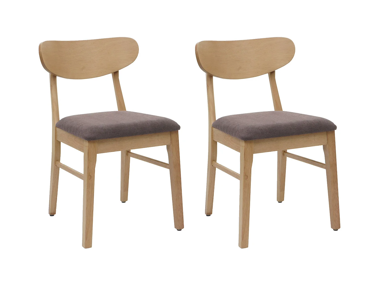 Chaise de salle à manger MCW-M59 (lot de 2),  structure claire, taupe