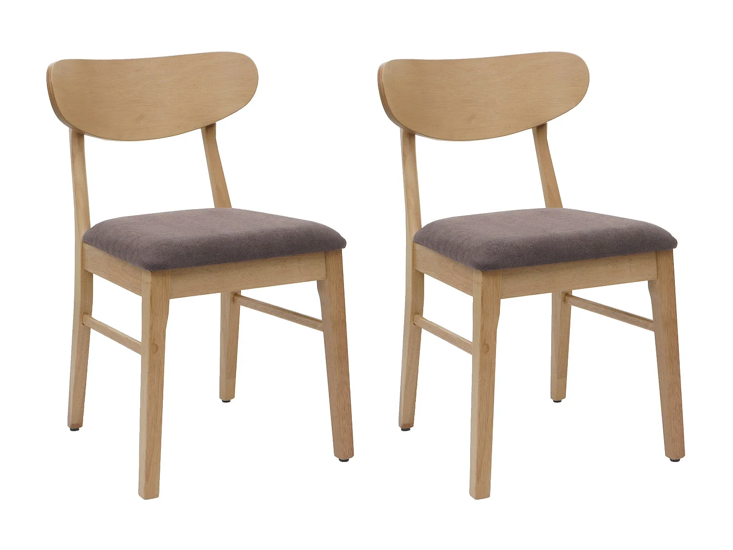 Chaise de salle à manger MCW-M59 (lot de 2),  structure claire, taupe