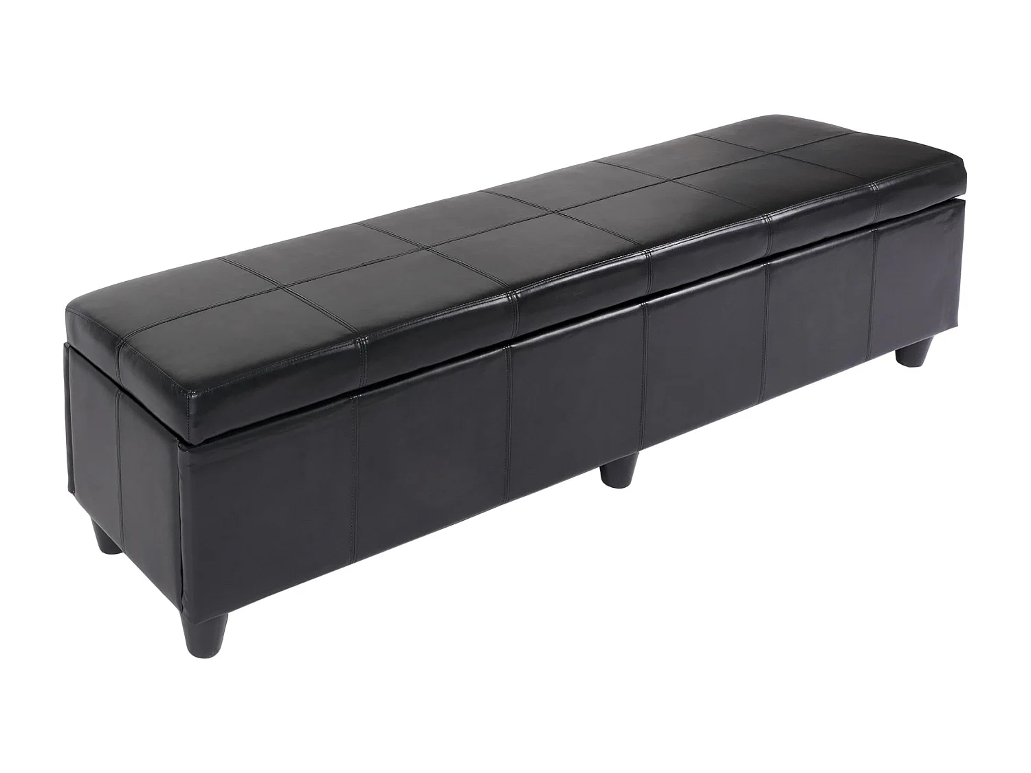 Ławka z schowkiem Arezzo XXL,  czarna