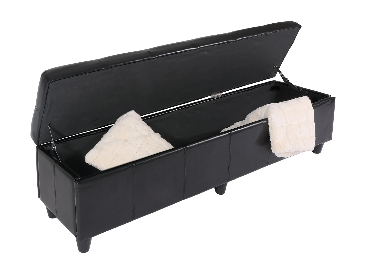 Ławka z schowkiem Arezzo XXL,  czarna