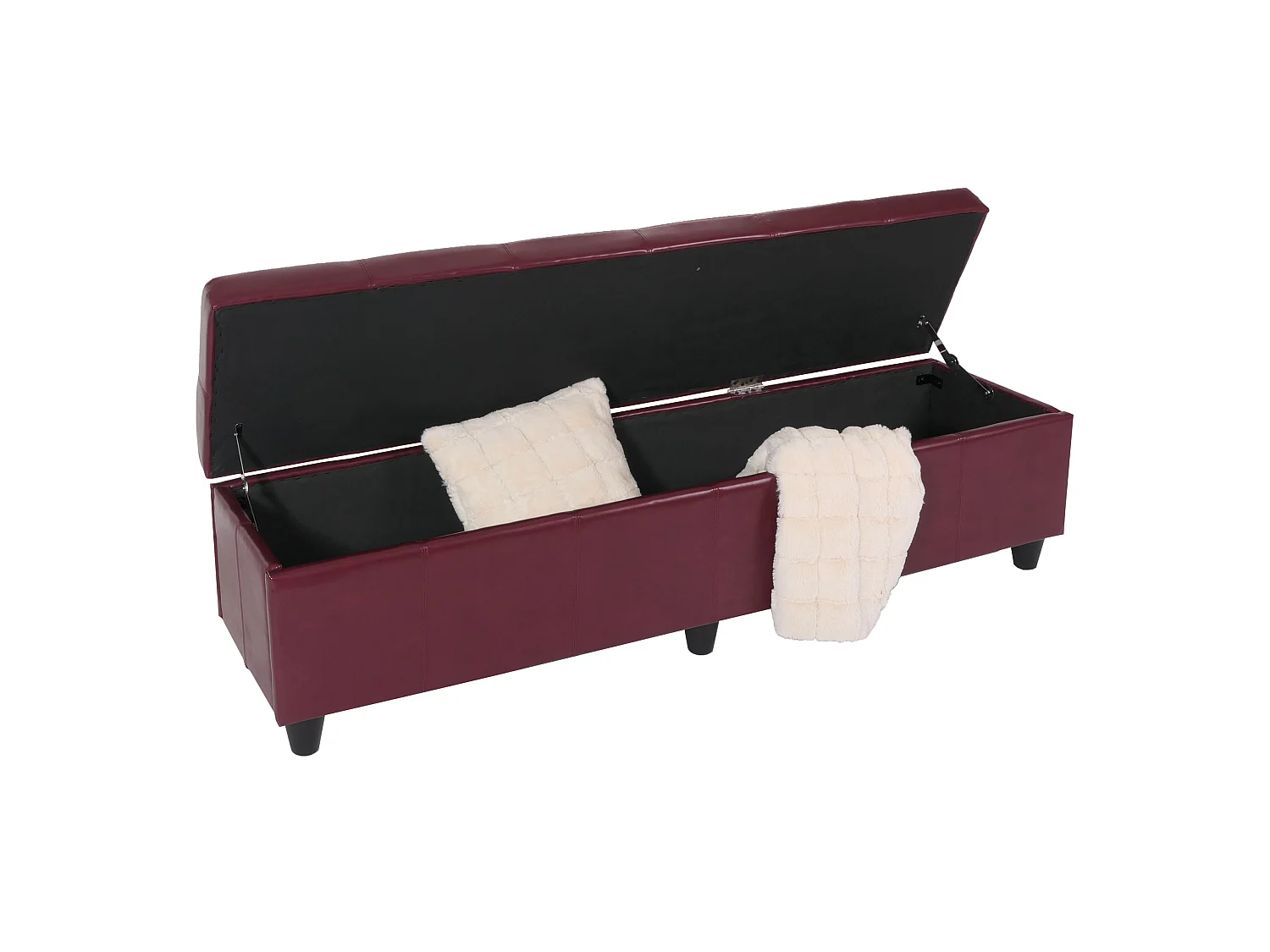 Bank met opbergruimte Arezzo XXL,  rood