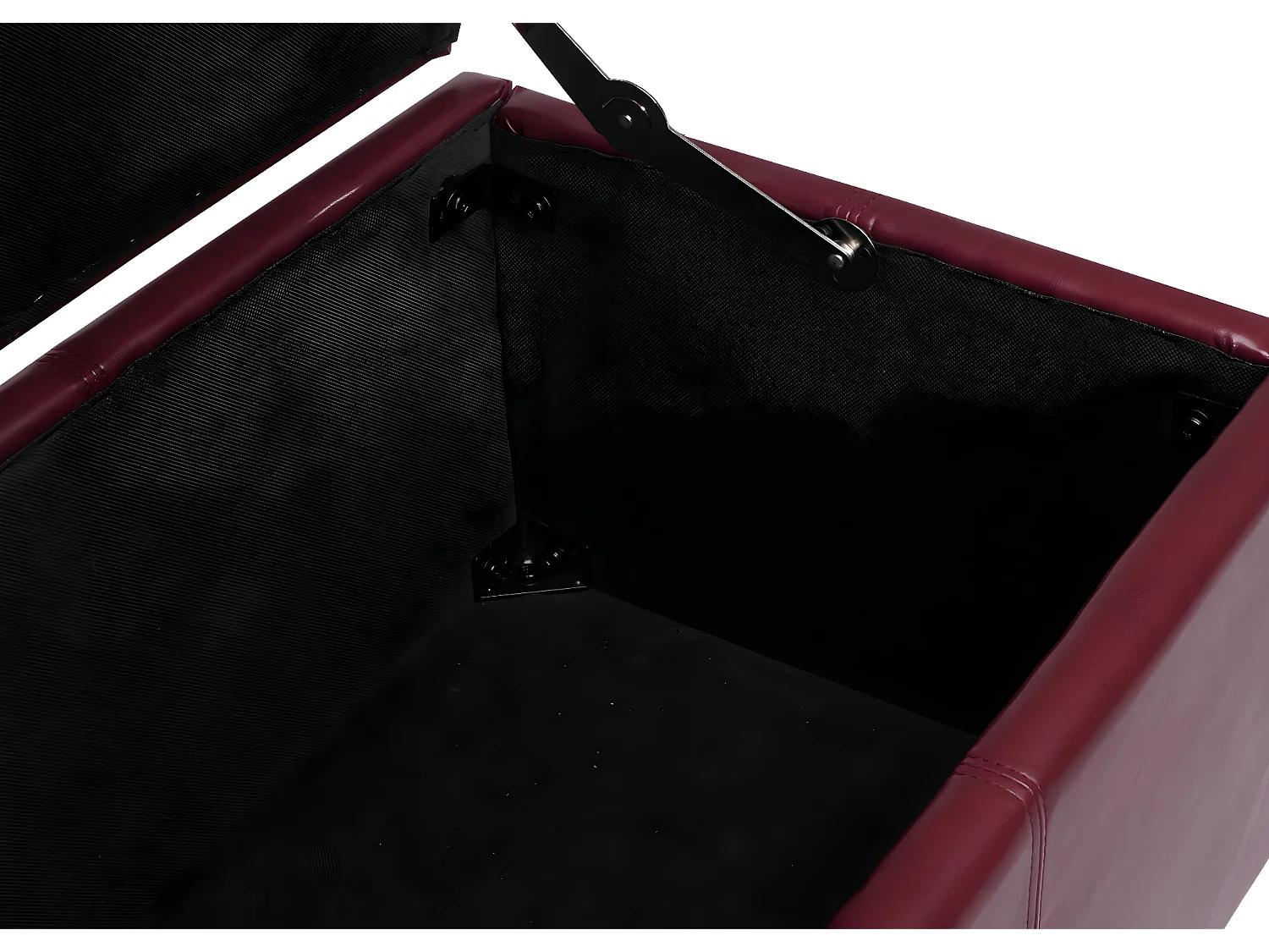 Panca contenitore elegante Kriens xxl ecopelle 180x45x45cm rosso