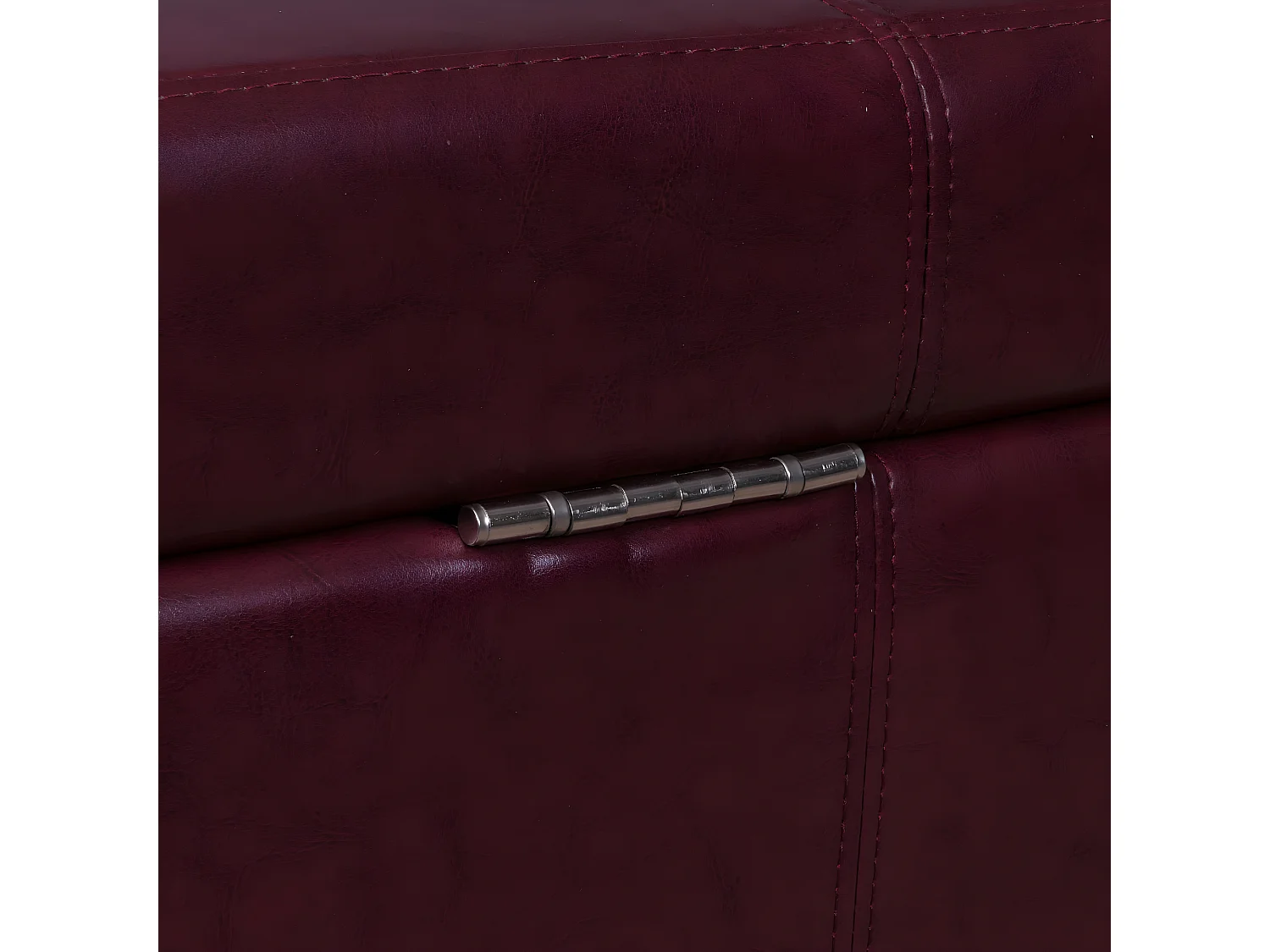 Panca contenitore elegante Kriens xxl ecopelle 180x45x45cm rosso