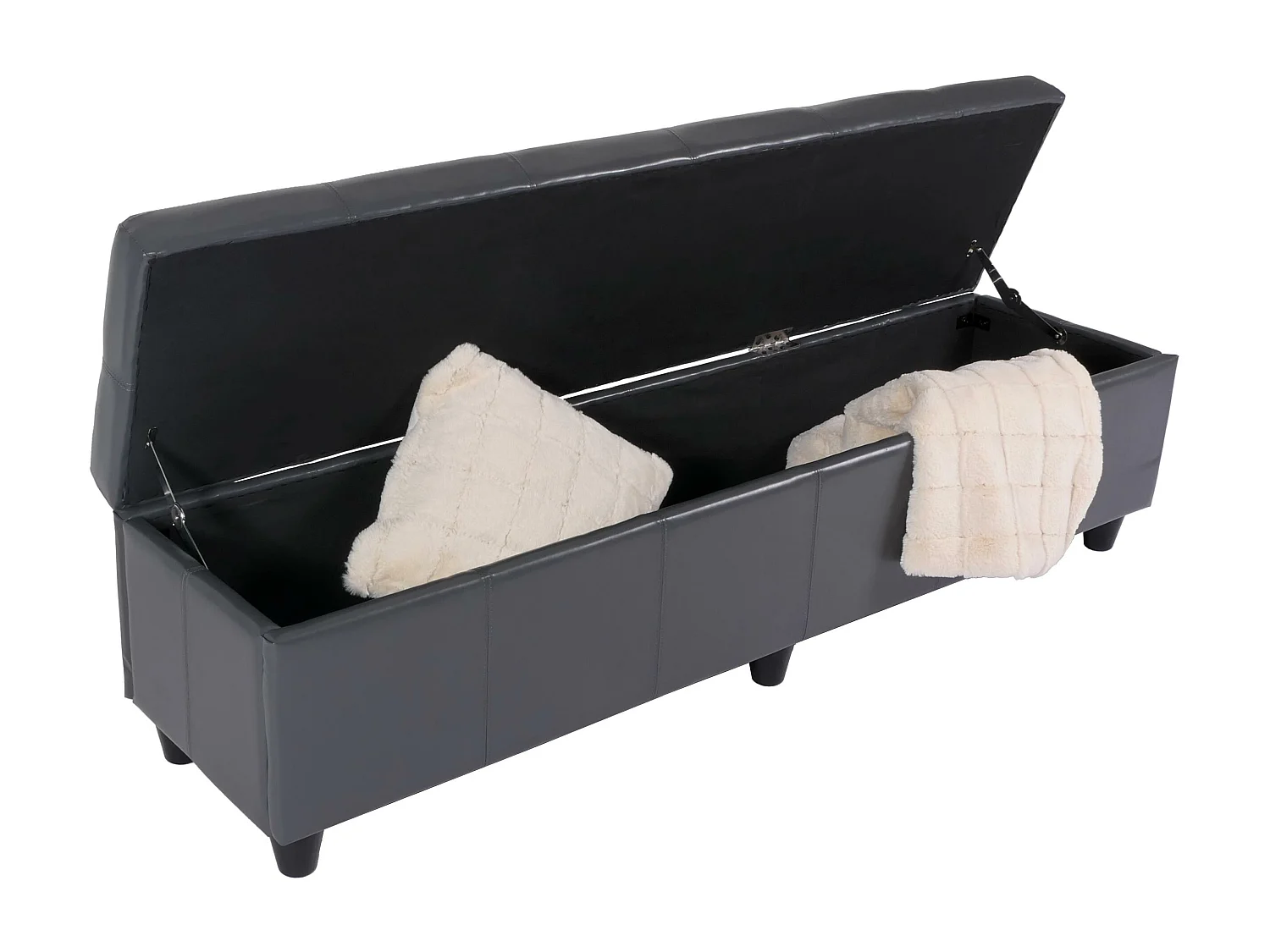 Bank met opbergruimte Arezzo XXL,  grijs