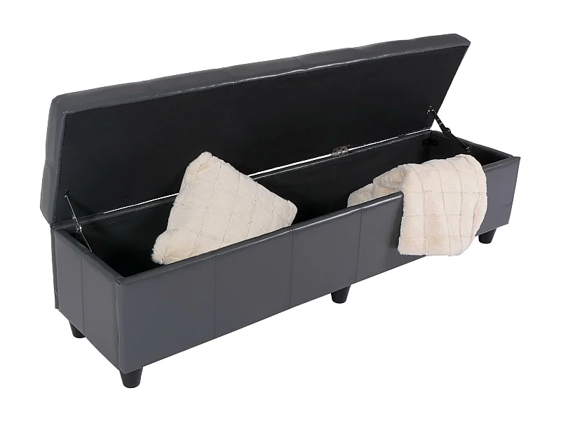 Sitzbank mit Aufbewahrung Arezzo XXL, Grau