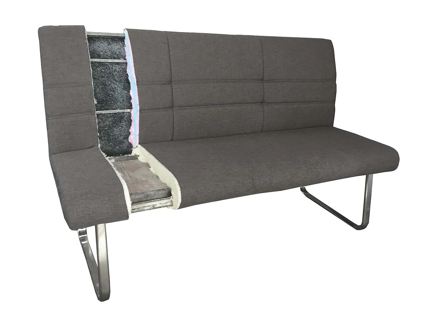 Ławka MCW-G55,  szaro-brązowy 160cm