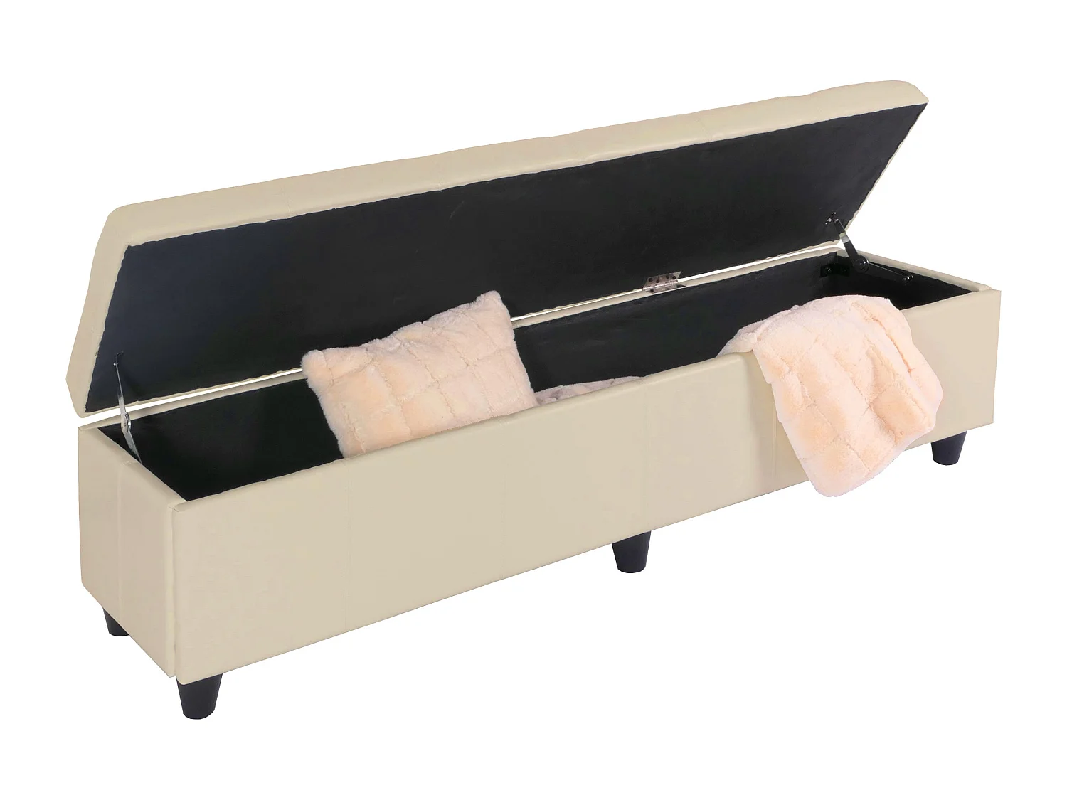 Ławka z schowkiem Arezzo XXL,  kremowa