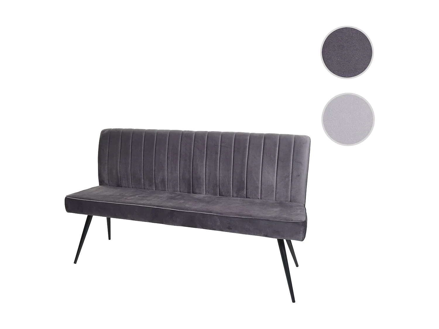 Bankzitting MCW-K16,  160cm donkergrijs