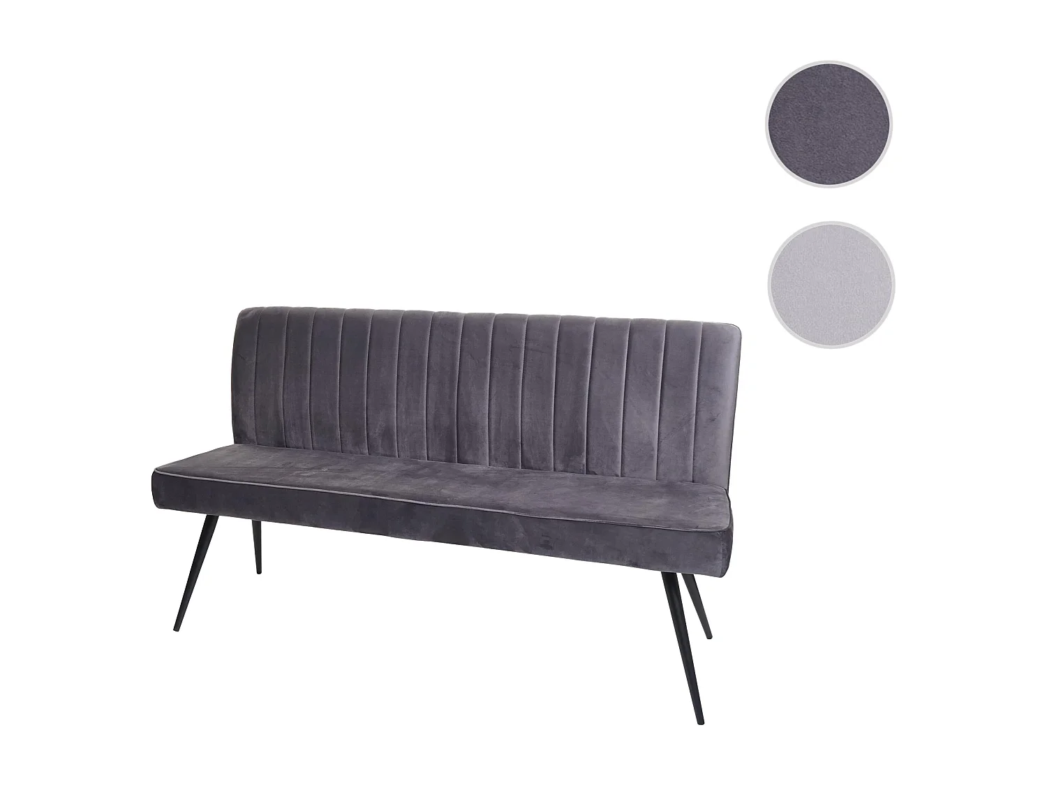 Ławka MCW-K16,  160cm ciemnoszary