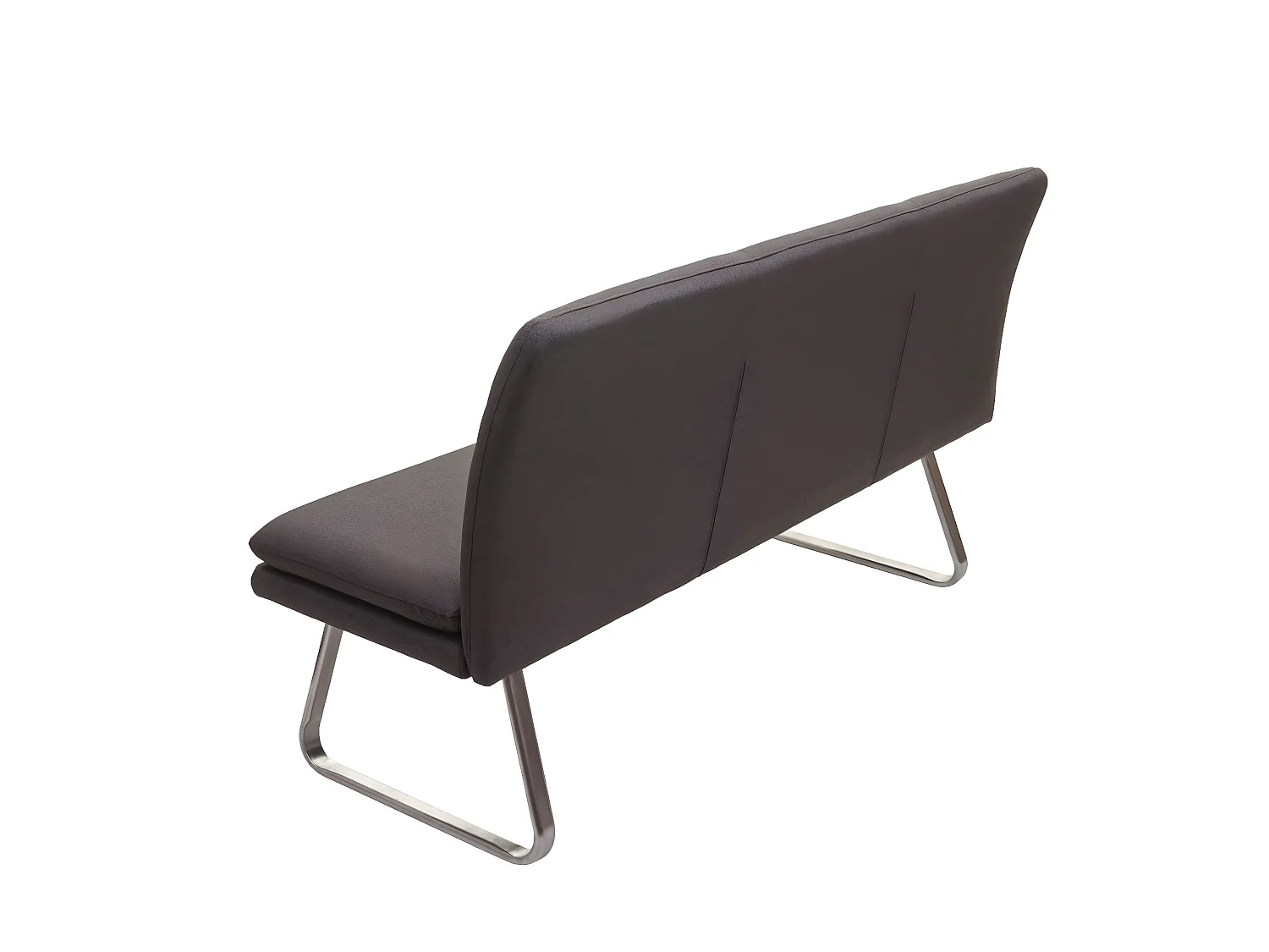 Panca imbottita soggiorno da interni sala da pranzo MCW-H70 tessuto acciaio inox grigio fango 160cm