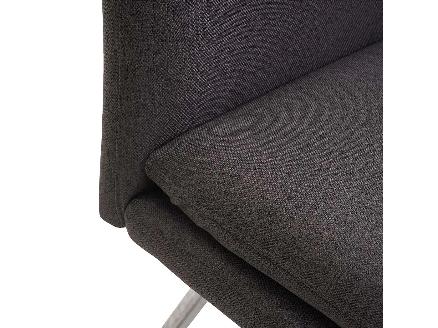 Panca imbottita soggiorno da interni sala da pranzo MCW-H70 tessuto acciaio inox grigio fango 160cm