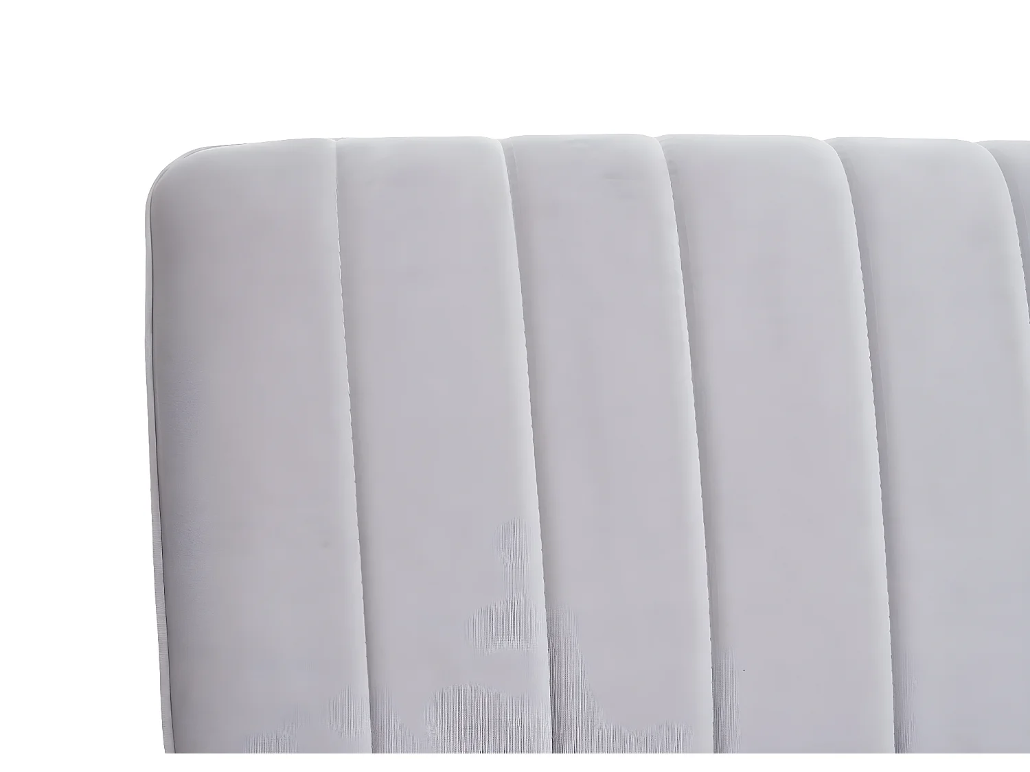 Panca panchina da interni 160cm MCW-K16 3 posti ferro velluto grigio chiaro