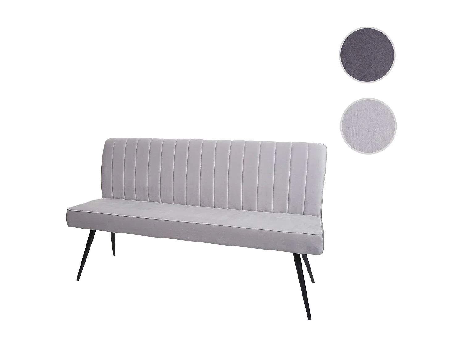 Bank MCW-K16,  160cm lichtgrijs