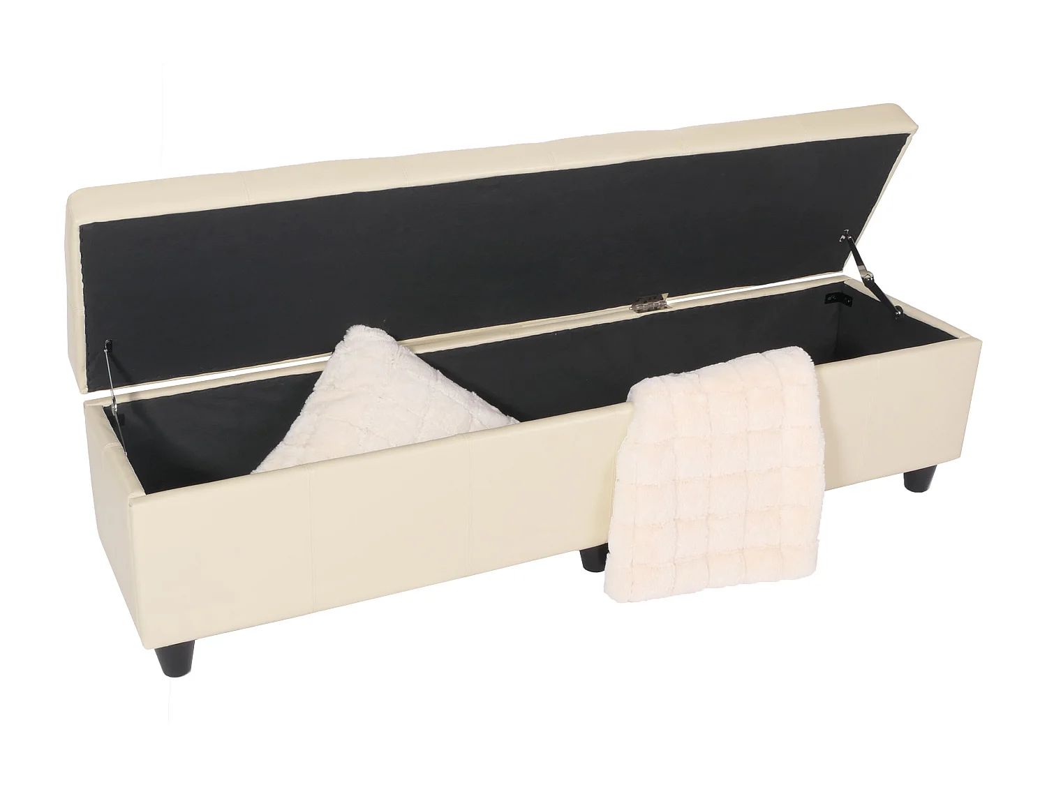 Ławka ze schowkiem Arezzo XXL,  kremowy