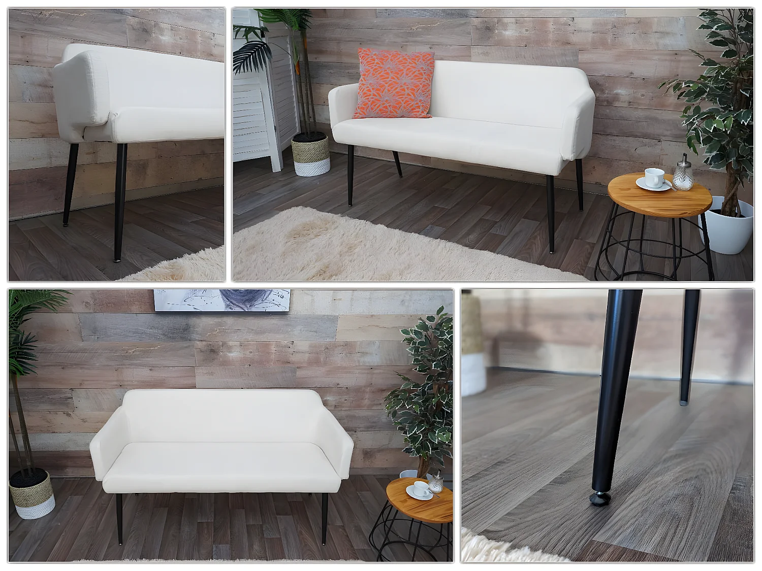 Sitzbank MCW-L13, Creme-weiß