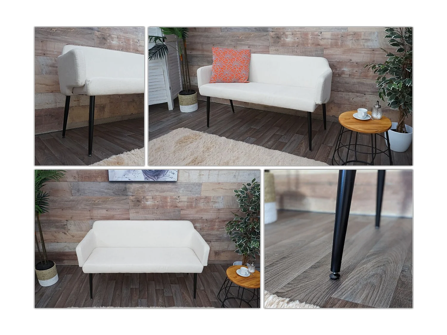 Bank MCW-L13,  crème-wit