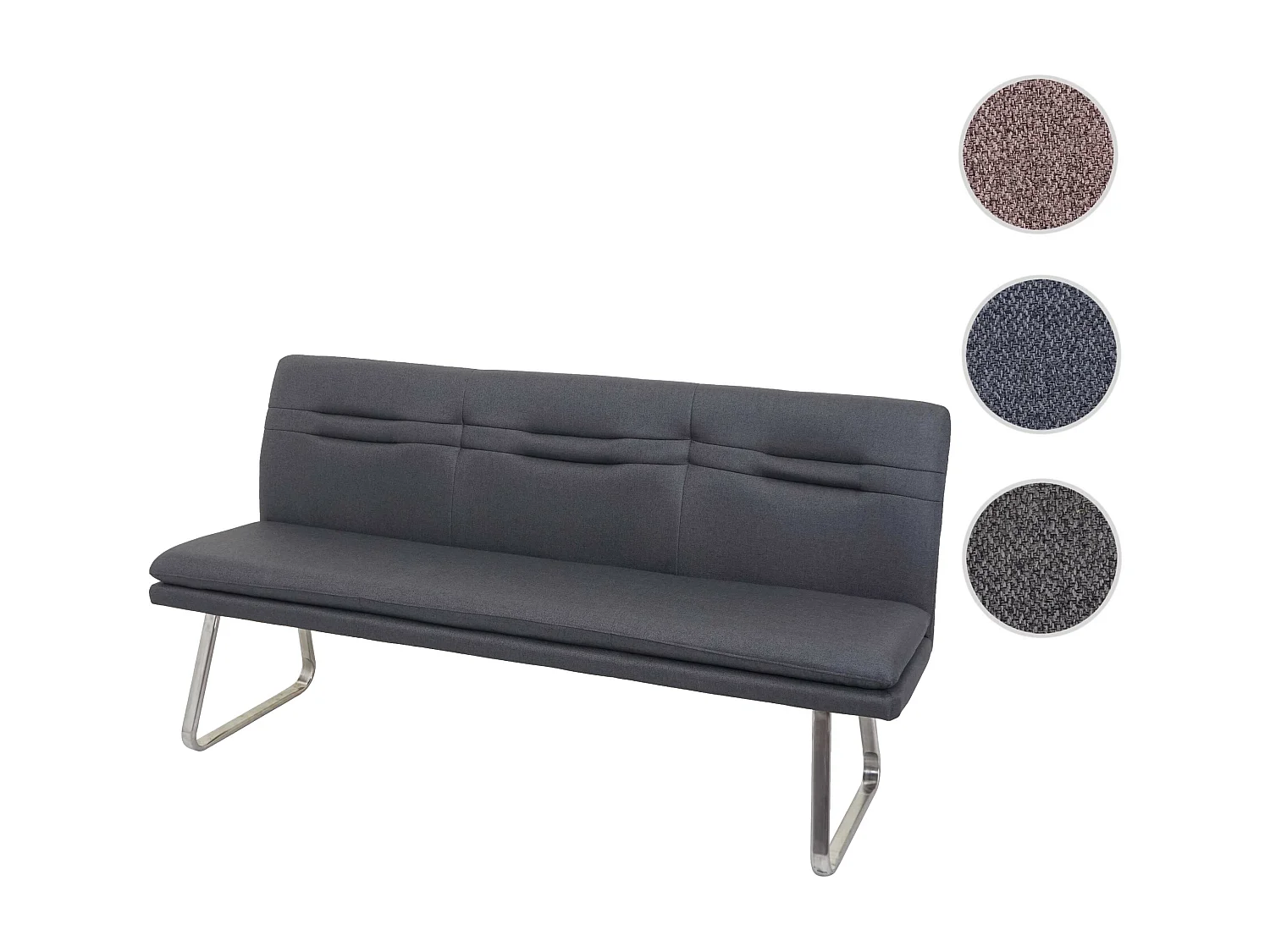 Sitzbank MCW-H70, Grau 180cm