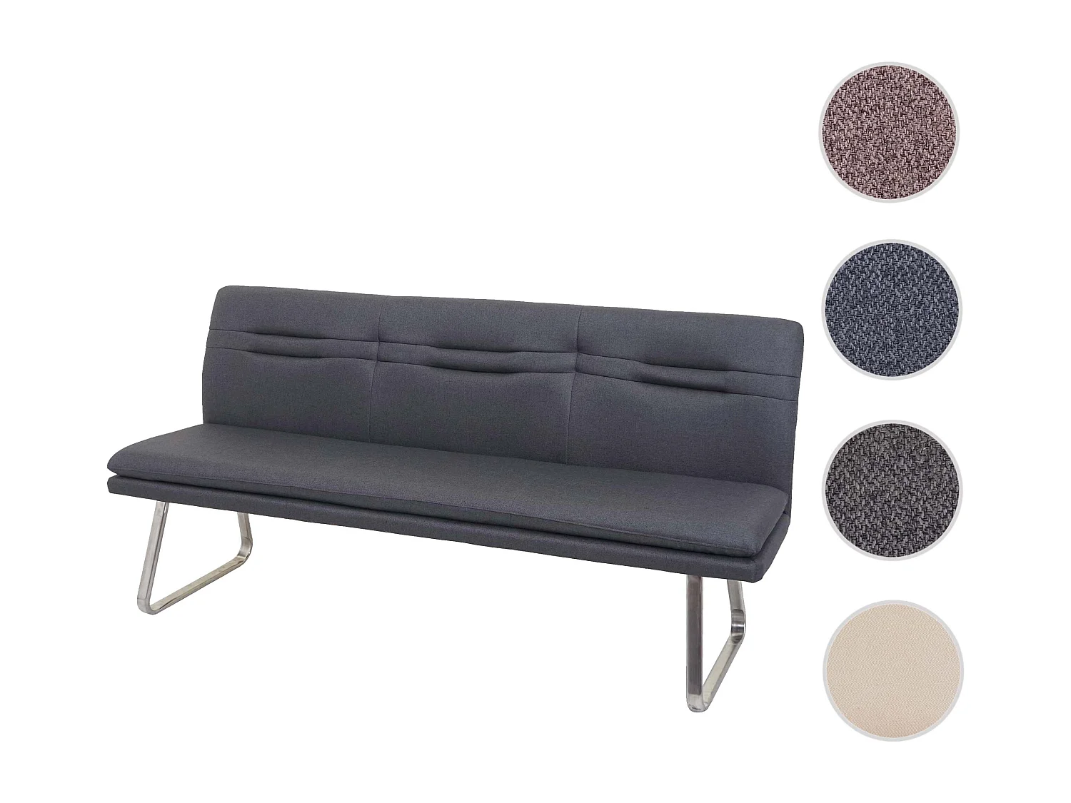 Sitzbank MCW-H70, Grau 180cm