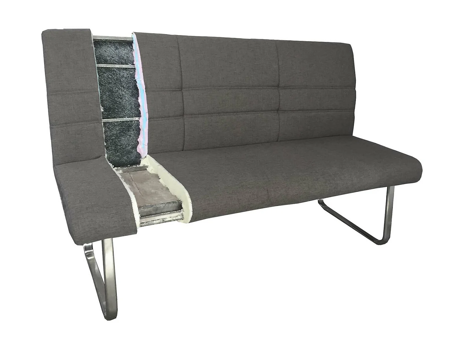 Bank MCW-G55,  grijsbruin 180cm