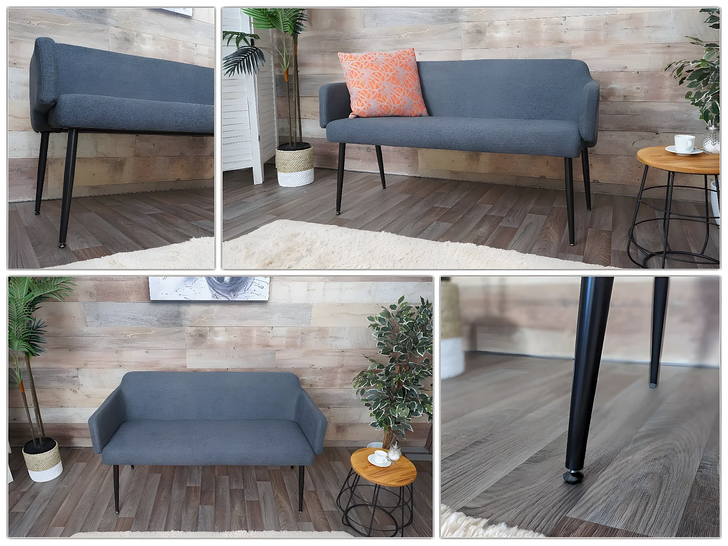 Ławka MCW-L13,  antracyt