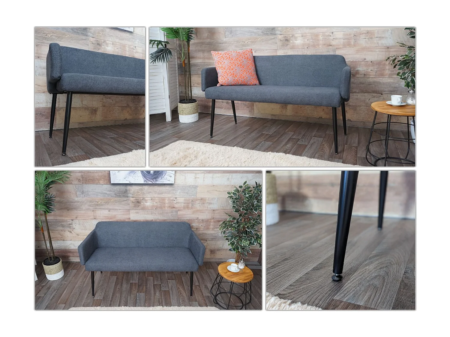 Ławka MCW-L13,  antracyt