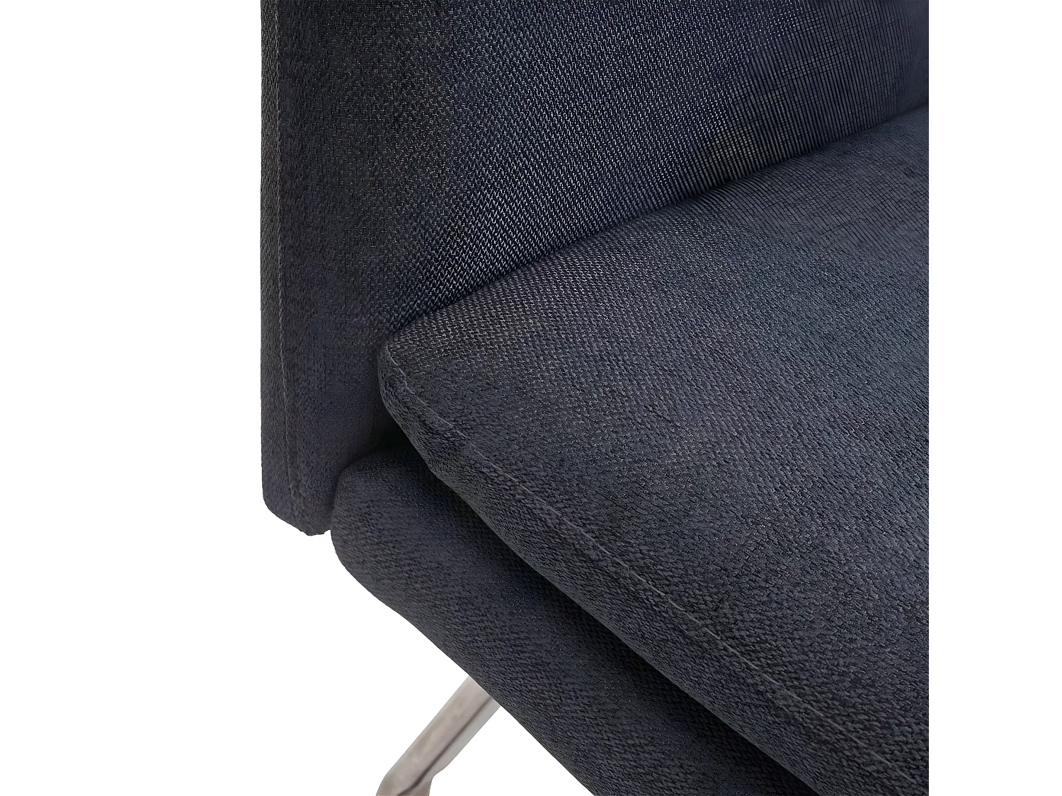 Panca imbottita soggiorno da interni sala da pranzo MCW-H70 tessuto acciaio inox grigio scuro 160cm