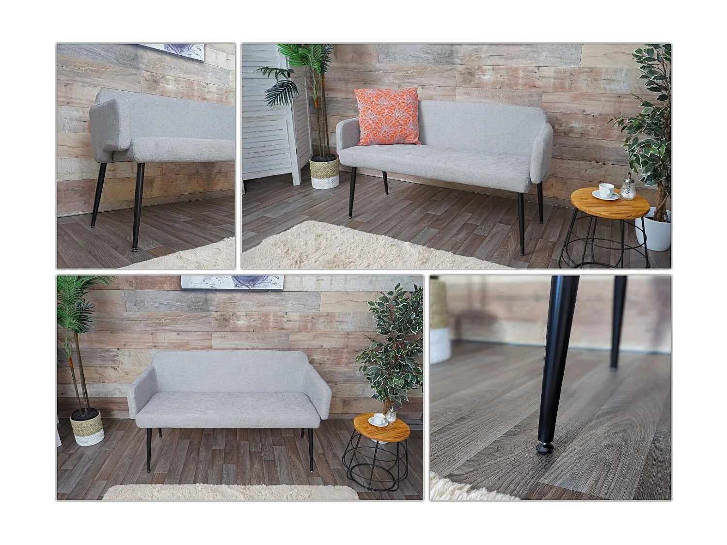 Bench MCW-L13,  grey