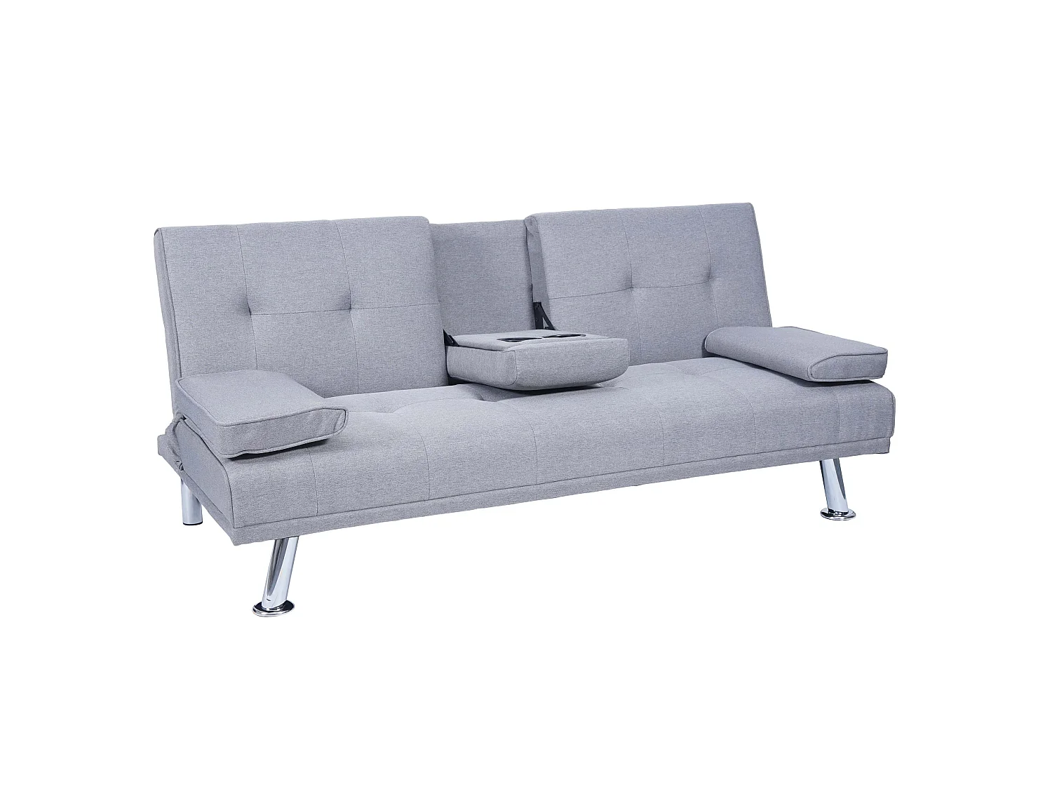 3-zitsbank MCW-F60,  textiel, lichtgrijs