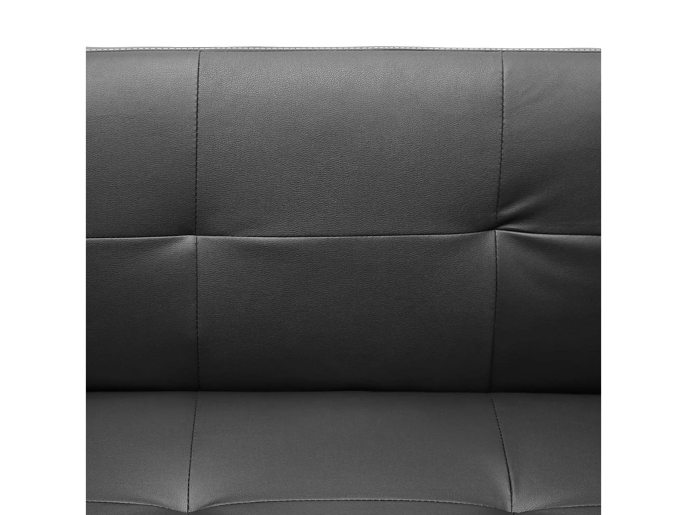 3er-Sofa MCW-G11, Kunstleder, schwarz