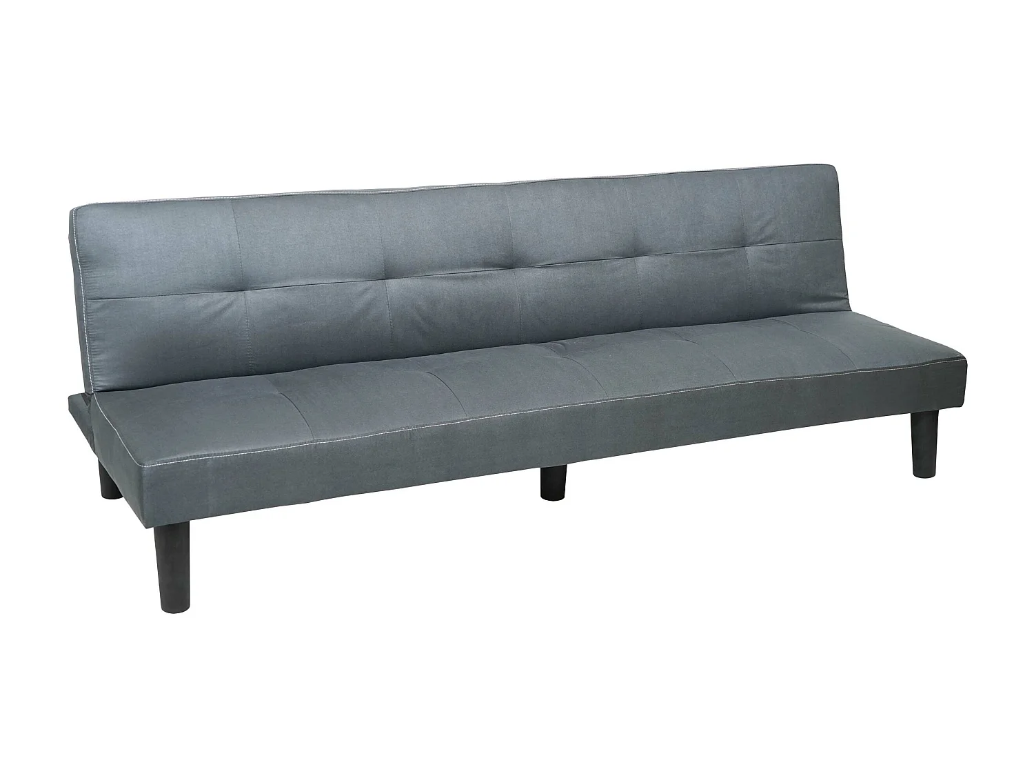 Divano letto schienale regolabile MCW-G11 tessuto grigio