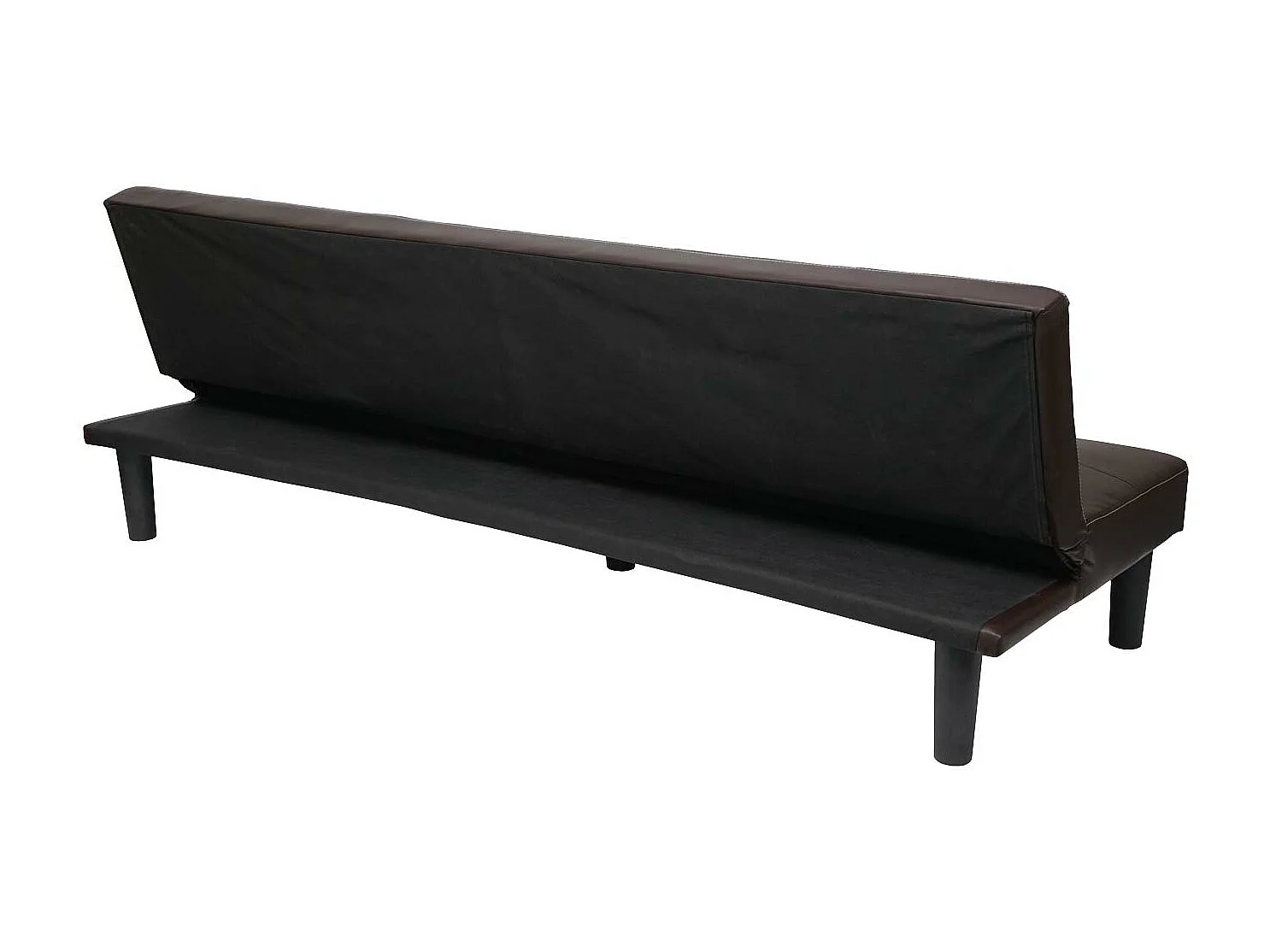 3er-Sofa MCW-G11, Kunstleder, braun