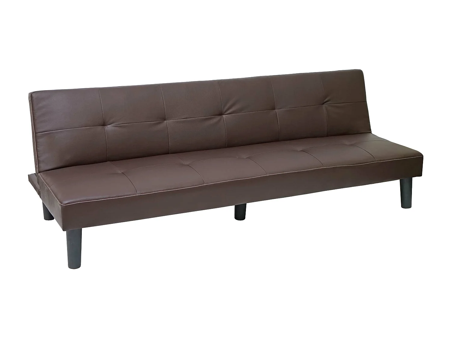 3-osobowa sofa MCW-G11,  imitacja skóry, brązowy