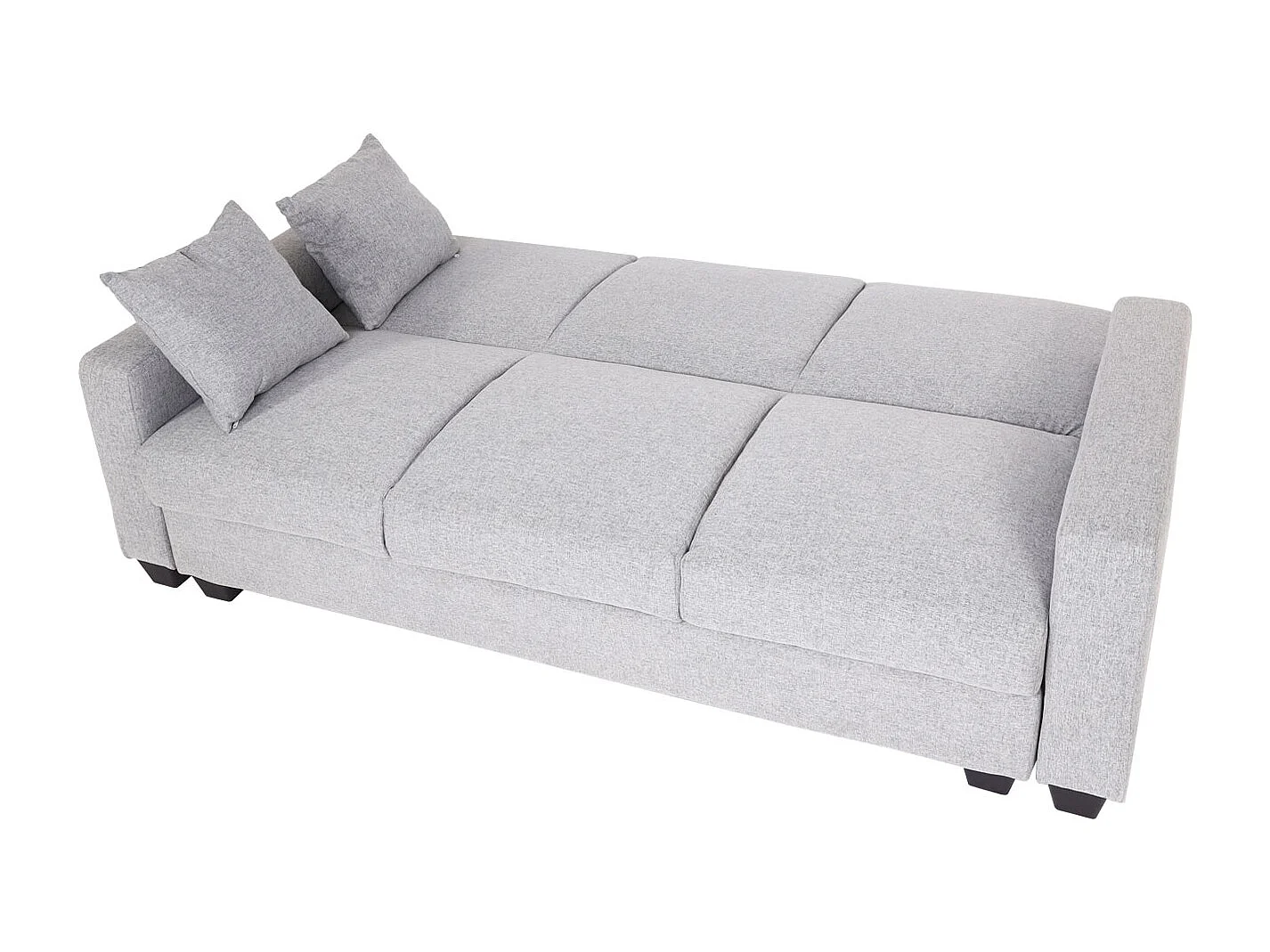 MCW-H47 sofa with ottoman,  light grey fabric/textile