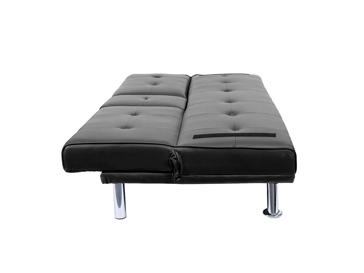 3er-Sofa MCW-F60, Kunstleder, schwarz