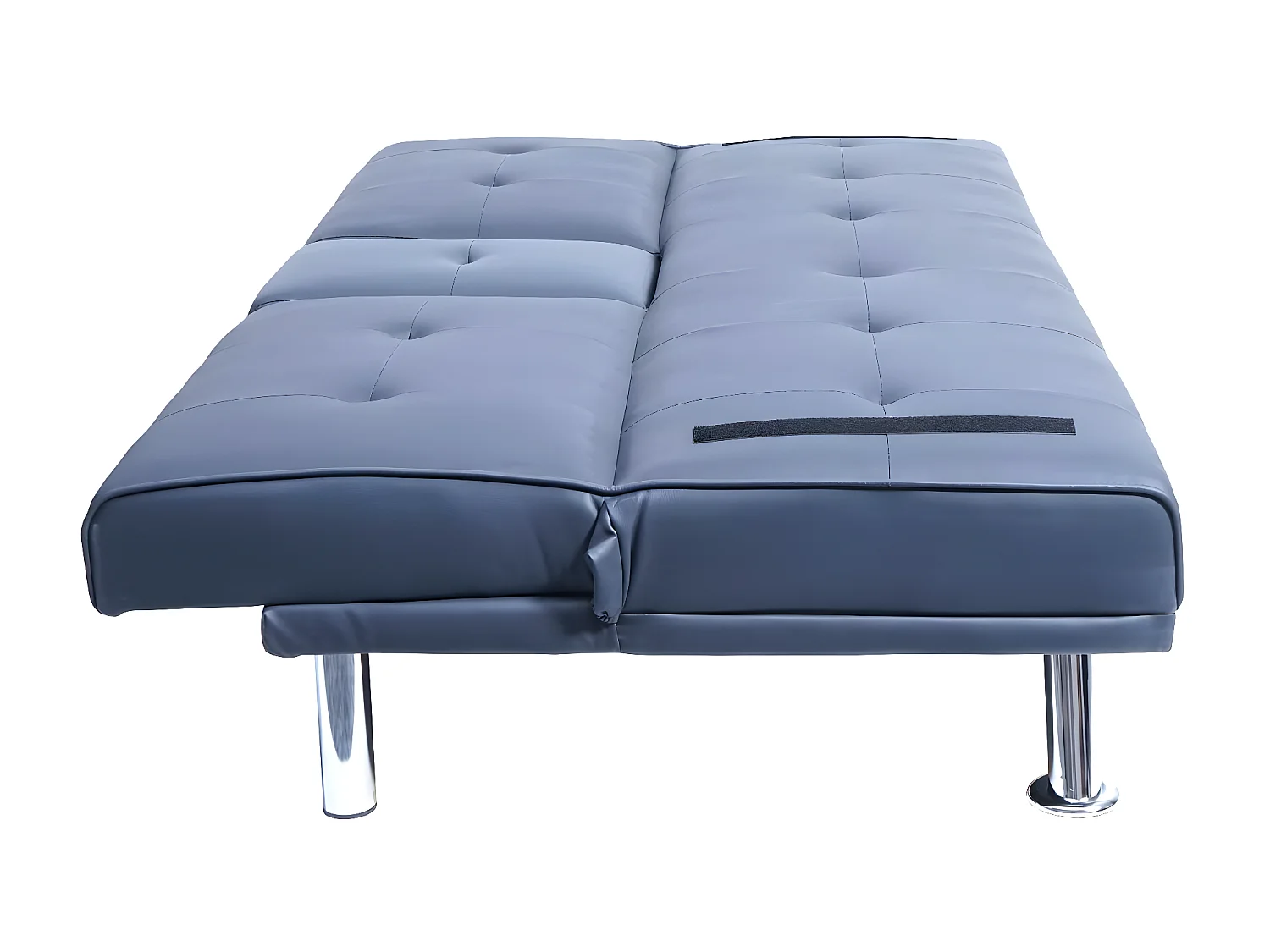 3-osobowa sofa MCW-F60,  imitacja skóry, ciemnoniebieski