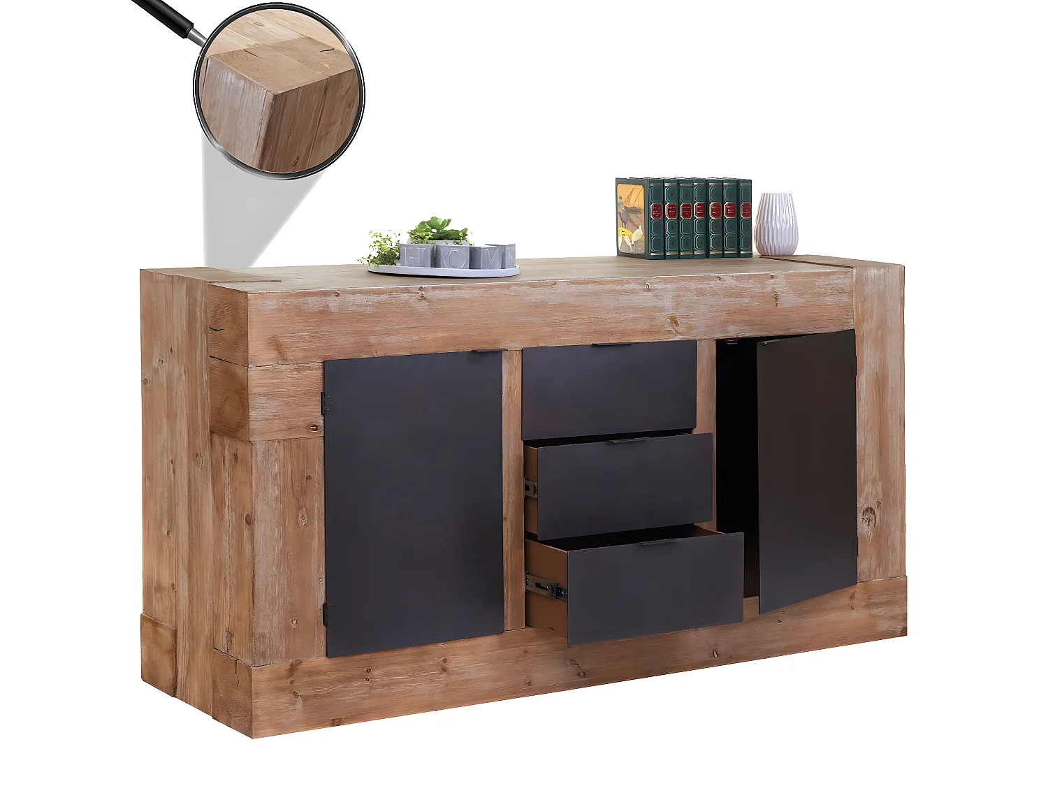 Sideboard MCW-A15 Tanne Massiv