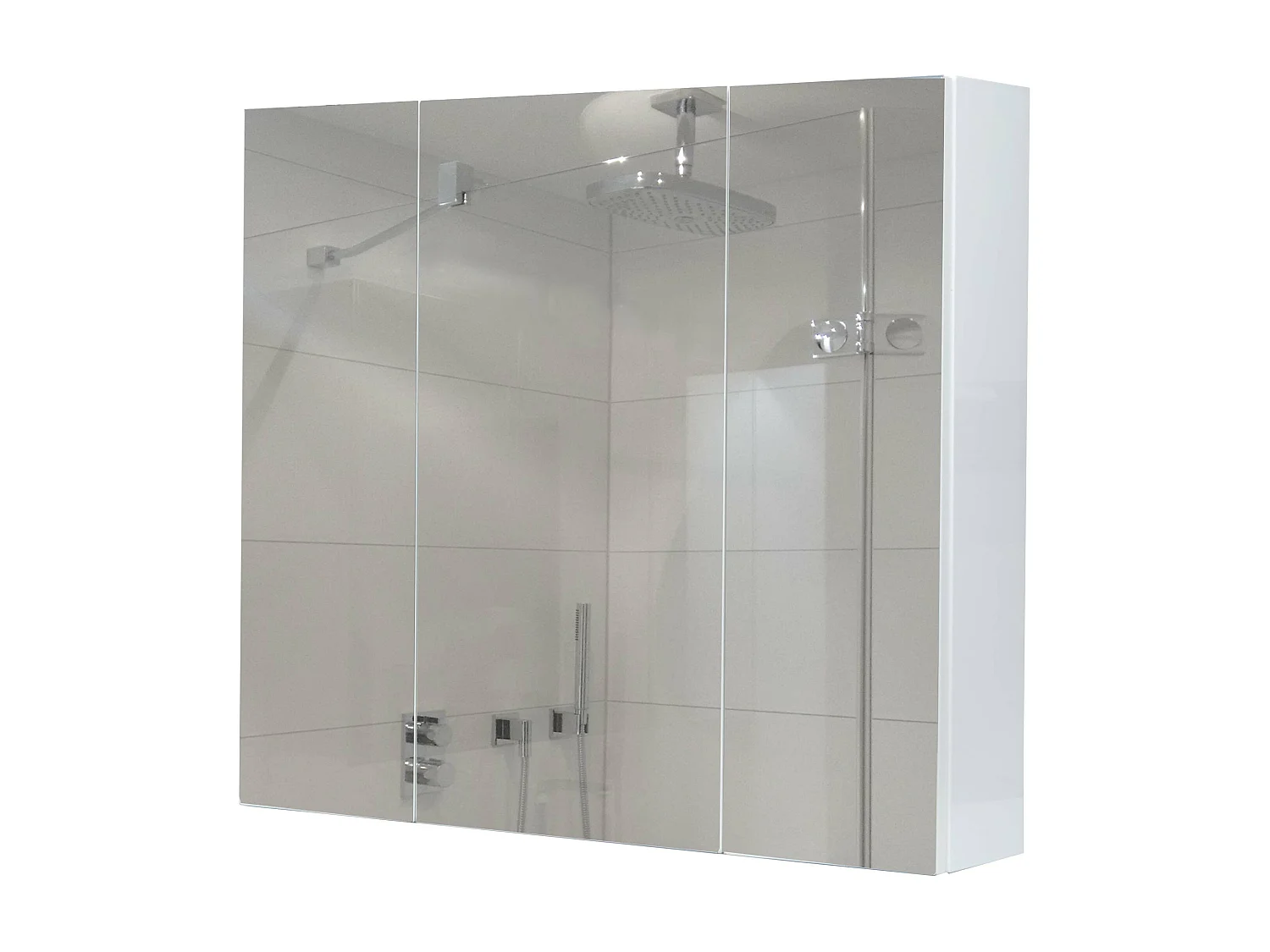 Spiegelschrank MCW-B19b, Weiß