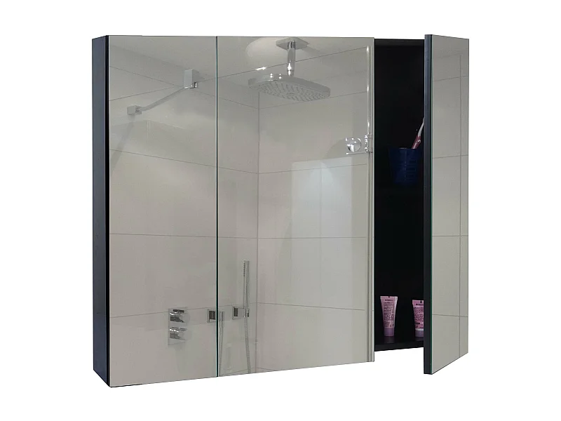 Szafka z lustrem MCW-B19b,  czarny